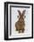 Rabbit and Flower Glasses-Fab Funky-Framed Art Print