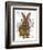 Rabbit and Flower Glasses-Fab Funky-Framed Art Print