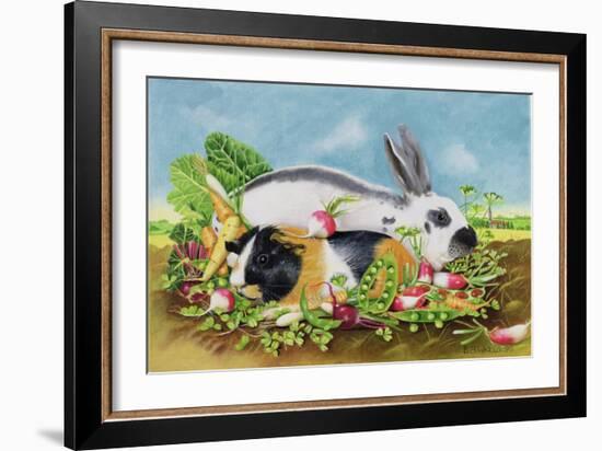 Rabbit and Guinea Pig, 1998-E.B. Watts-Framed Giclee Print