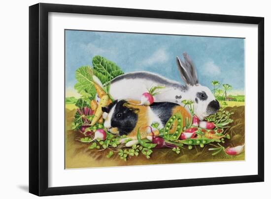 Rabbit and Guinea Pig, 1998-E.B. Watts-Framed Giclee Print