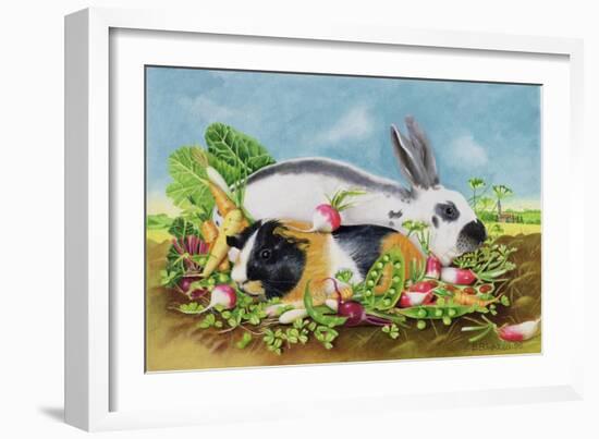 Rabbit and Guinea Pig, 1998-E.B. Watts-Framed Giclee Print