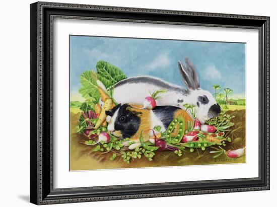 Rabbit and Guinea Pig, 1998-E.B. Watts-Framed Giclee Print