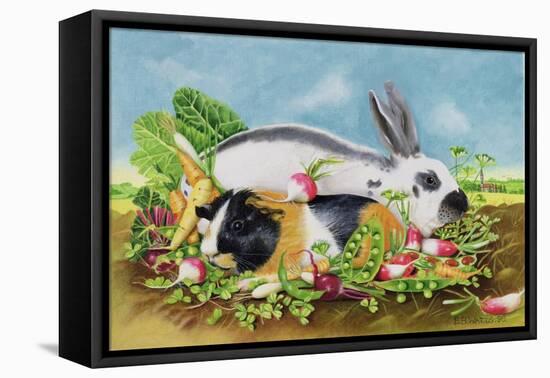 Rabbit and Guinea Pig, 1998-E.B. Watts-Framed Premier Image Canvas