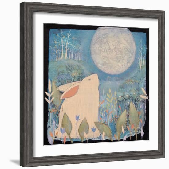 Rabbit and Moon-Sue Davis-Framed Giclee Print