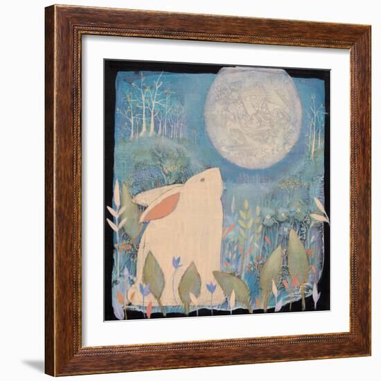 Rabbit and Moon-Sue Davis-Framed Giclee Print