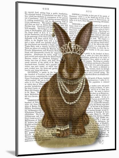 Rabbit and Pearls, Full-Fab Funky-Mounted Art Print