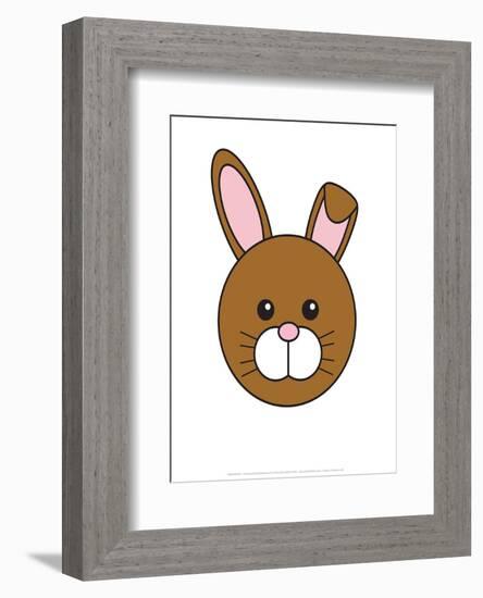 Rabbit - Animaru Cartoon Animal Print-Animaru-Framed Giclee Print