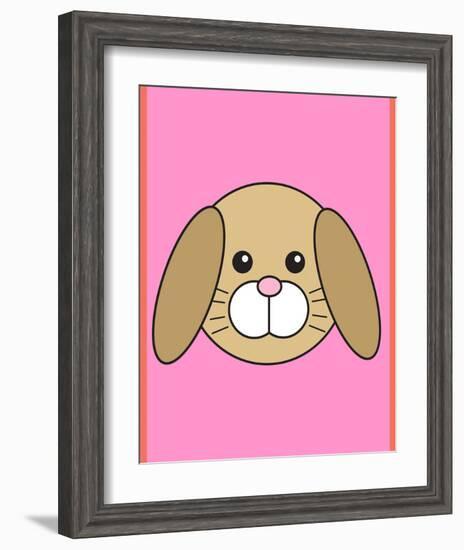 Rabbit - Animaru Cartoon Animal Print-Animaru-Framed Art Print