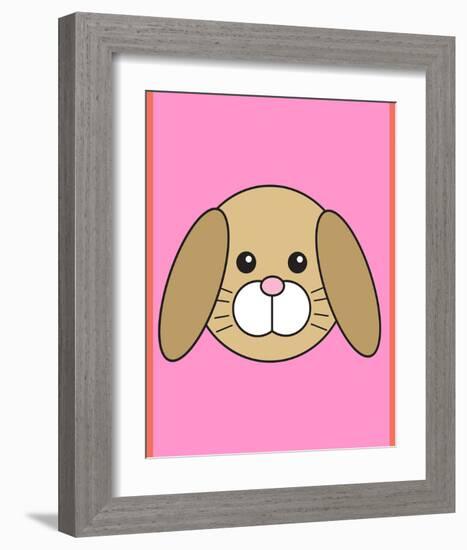 Rabbit - Animaru Cartoon Animal Print-Animaru-Framed Art Print