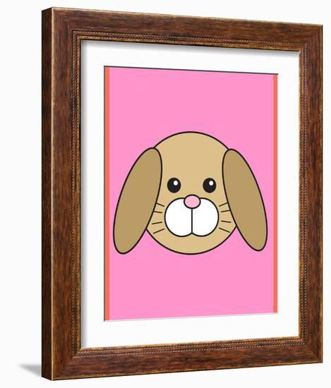 Rabbit - Animaru Cartoon Animal Print-Animaru-Framed Art Print