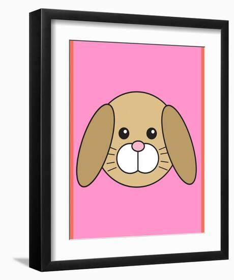 Rabbit - Animaru Cartoon Animal Print-Animaru-Framed Art Print