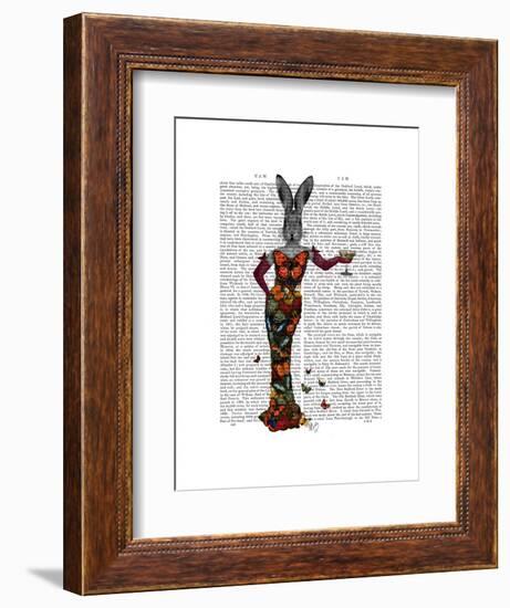 Rabbit Butterfly Dress-Fab Funky-Framed Art Print