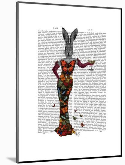 Rabbit Butterfly Dress-Fab Funky-Mounted Art Print