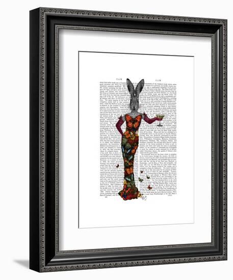 Rabbit Butterfly Dress-Fab Funky-Framed Art Print