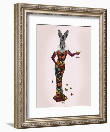 Rabbit Butterfly Dress-Fab Funky-Framed Premium Giclee Print