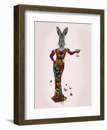 Rabbit Butterfly Dress-Fab Funky-Framed Premium Giclee Print