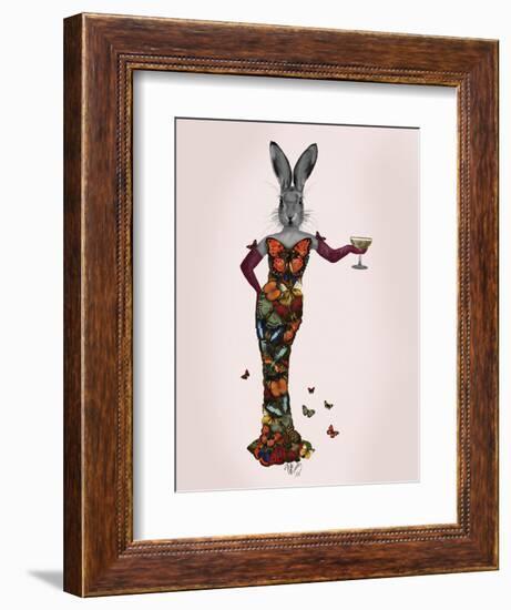 Rabbit Butterfly Dress-Fab Funky-Framed Premium Giclee Print