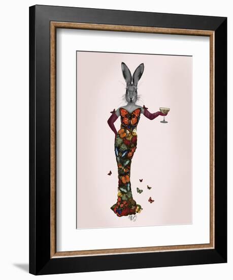 Rabbit Butterfly Dress-Fab Funky-Framed Premium Giclee Print