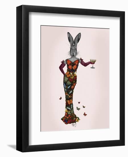 Rabbit Butterfly Dress-Fab Funky-Framed Premium Giclee Print