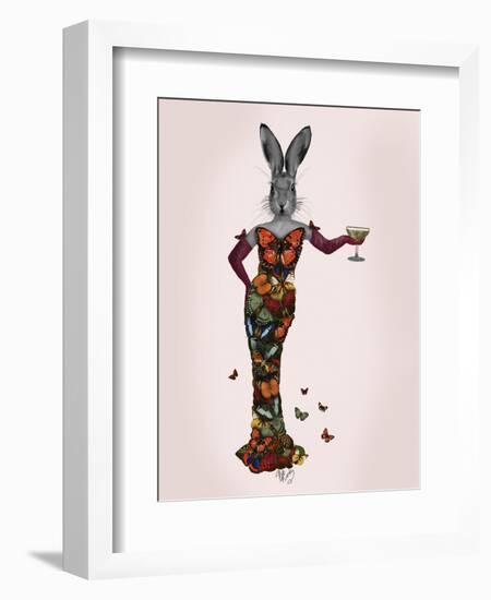 Rabbit Butterfly Dress-Fab Funky-Framed Premium Giclee Print