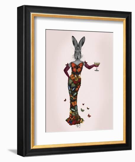 Rabbit Butterfly Dress-Fab Funky-Framed Premium Giclee Print
