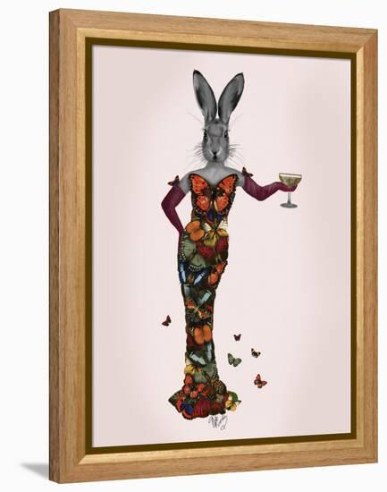 Rabbit Butterfly Dress-Fab Funky-Framed Stretched Canvas