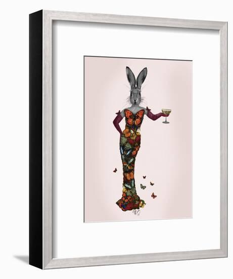 Rabbit Butterfly Dress-Fab Funky-Framed Art Print
