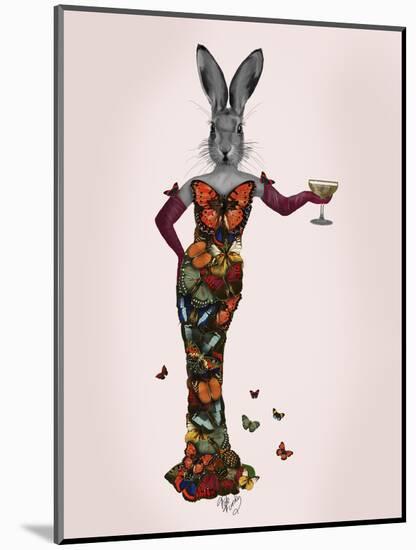 Rabbit Butterfly Dress-Fab Funky-Mounted Art Print