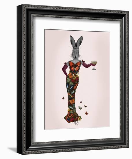 Rabbit Butterfly Dress-Fab Funky-Framed Art Print