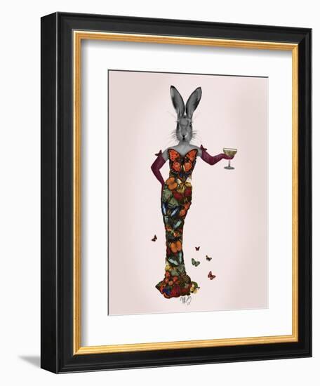 Rabbit Butterfly Dress-Fab Funky-Framed Art Print