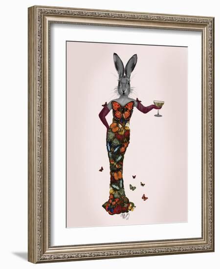 Rabbit Butterfly Dress-Fab Funky-Framed Art Print