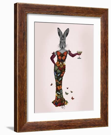 Rabbit Butterfly Dress-Fab Funky-Framed Art Print