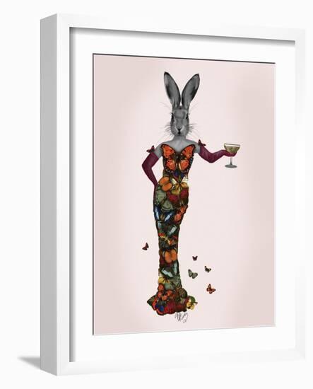 Rabbit Butterfly Dress-Fab Funky-Framed Art Print