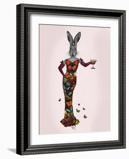 Rabbit Butterfly Dress-Fab Funky-Framed Art Print