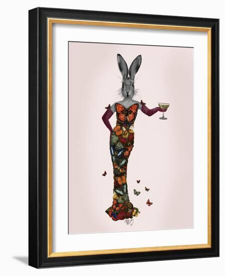 Rabbit Butterfly Dress-Fab Funky-Framed Art Print