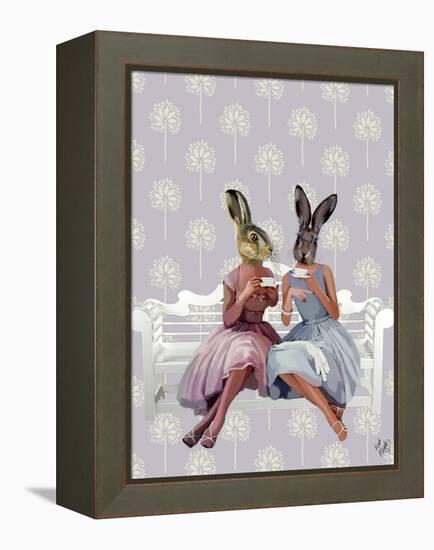 Rabbit Chat-Fab Funky-Framed Stretched Canvas