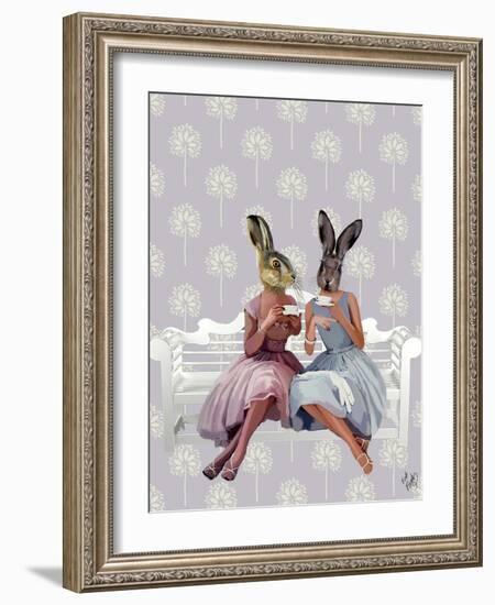 Rabbit Chat-Fab Funky-Framed Art Print