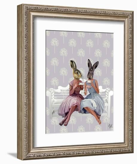 Rabbit Chat-Fab Funky-Framed Art Print