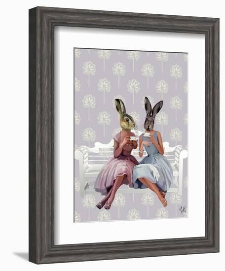 Rabbit Chat-Fab Funky-Framed Art Print