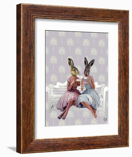 Rabbit Chat-Fab Funky-Framed Art Print