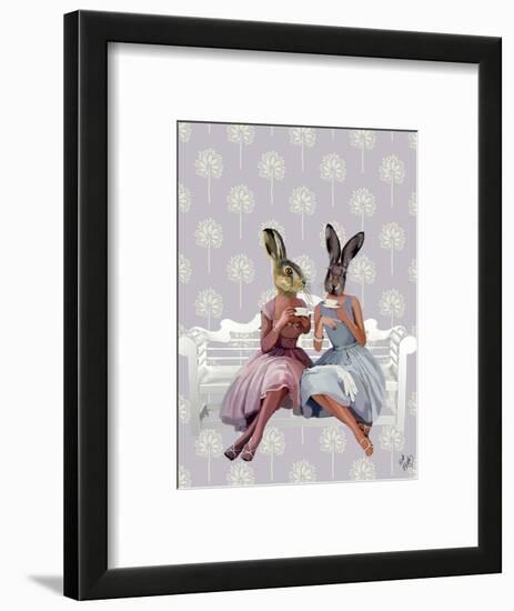 Rabbit Chat-Fab Funky-Framed Art Print