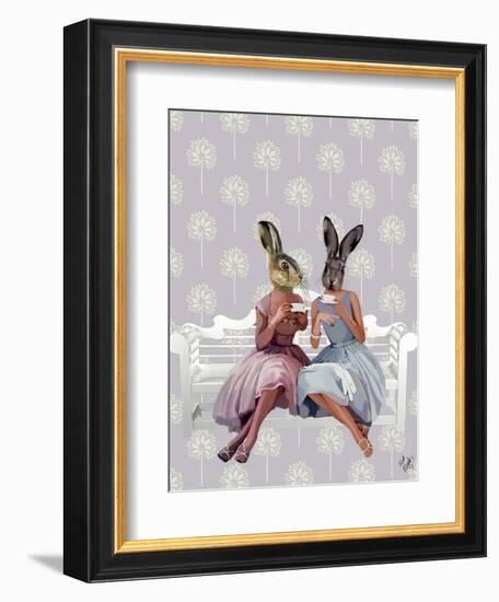 Rabbit Chat-Fab Funky-Framed Art Print