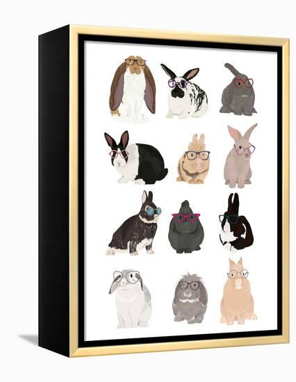 Rabbit Family-Hanna Melin-Framed Premier Image Canvas