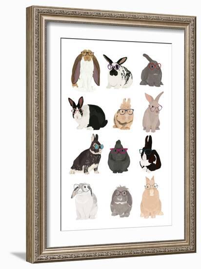 Rabbit Family-Hanna Melin-Framed Art Print