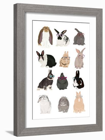 Rabbit Family-Hanna Melin-Framed Art Print