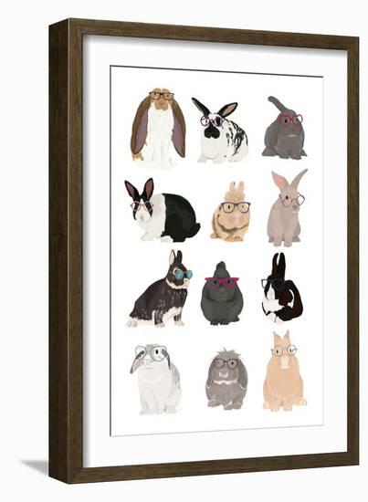 Rabbit Family-Hanna Melin-Framed Art Print