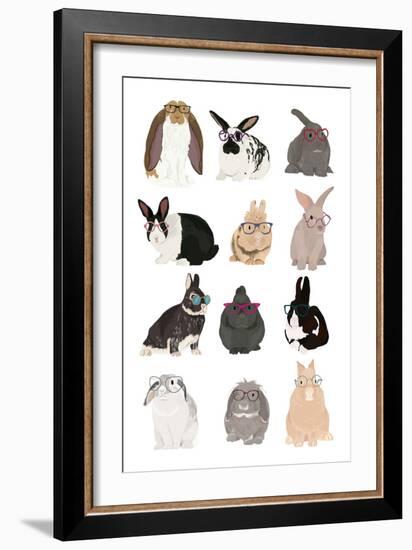 Rabbit Family-Hanna Melin-Framed Art Print