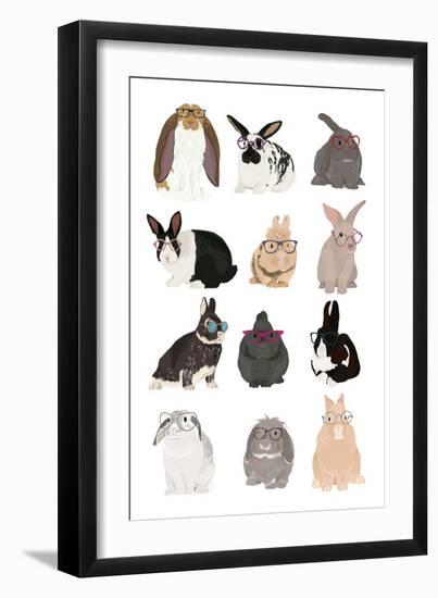 Rabbit Family-Hanna Melin-Framed Art Print