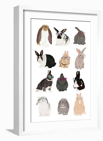 Rabbit Family-Hanna Melin-Framed Art Print