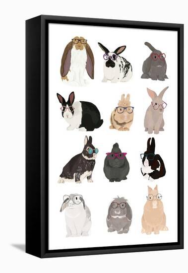 Rabbit Family-Hanna Melin-Framed Stretched Canvas